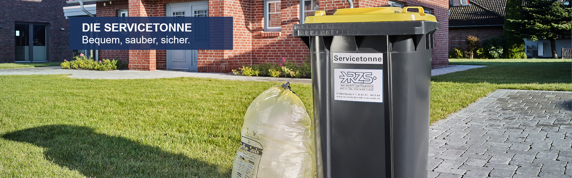 Die Servicetonne - der praktische Sammelbehälter für bis zu vier Gelbe Säcke